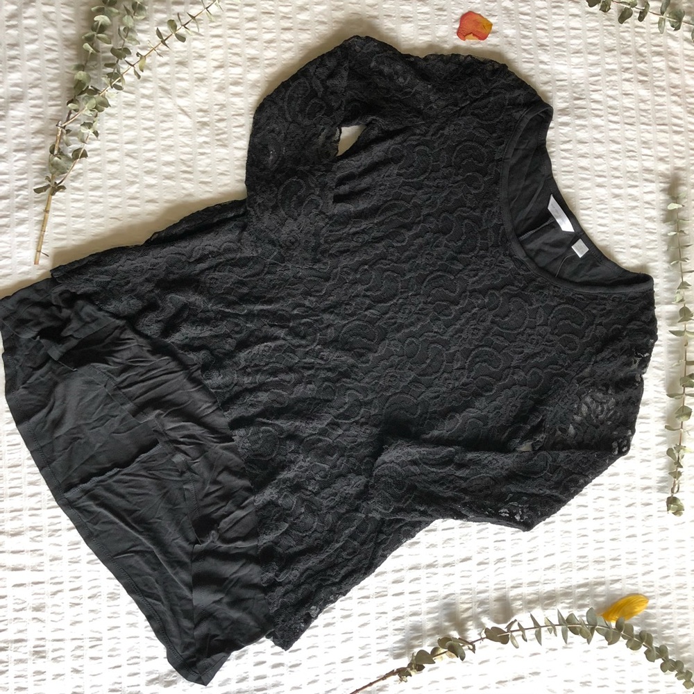 NY&C Black Lace Top